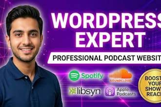 design professional podcast website radio website music or artist website