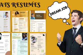create attractive modern, ats, federal resumes or CV
