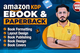 do book formatting, layout design, and book publishing for amazon KDP