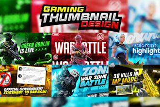 design gaming thumbnail for gaming content