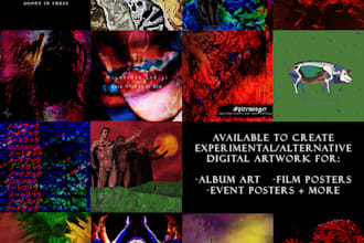 create experimental digital art for album covers