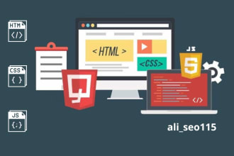 build, redesign responsive website, figma to html, psd to html, image to html