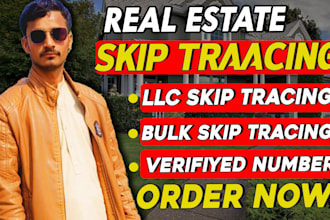 do bulk skip tracing for real estate buisness at low price