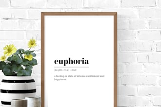 create amazing wall art with definitions of any word