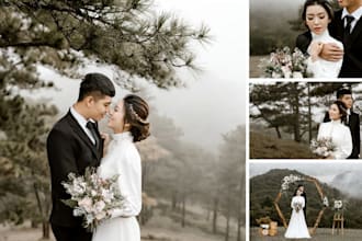 do wedding photo editing and events, photo color grading