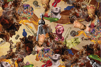make awesome digital collage art illustration