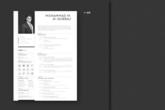 design a professional cv and cover letter