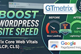 speed up wordpress website with wp rocket and core web vitals optimization