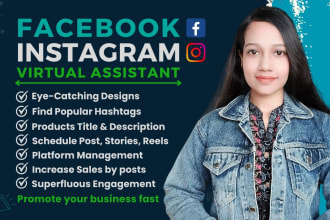 design and post your content on facebook and instagram