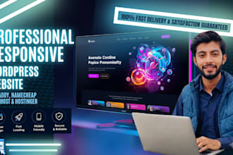 design and develop a professional wordpress website with complete setup