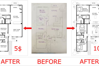 redraw architecture autocad 2d floor plan hand sketch pdf