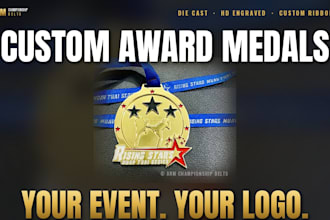make custom award medals with HD engraving and your logo