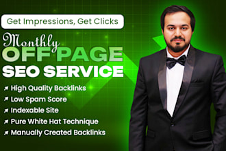 do monthly off page SEO to build authority backlinks
