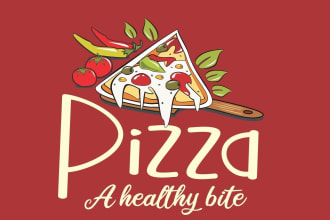 give creative pizza logo design with new concepts