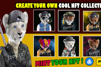 nft art design, generation and bulk upload to opensea unique digital creation