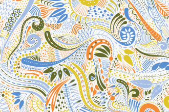 design textile, geometrical, floral and seamless pattern