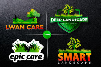 design lawn care and landscape logo for your business