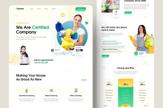 create a professional office, house cleaning service, and  janitorial website