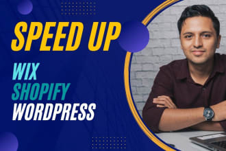 speed up shopify wix wordpress website also improve on gtmetrix google pagespeed