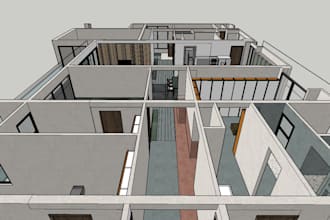 create 3d architectural model on sketchup