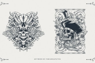 design a great vintage hand drawn illustration