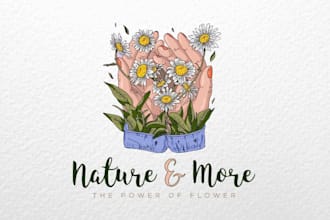 make a vintage business logo design hand drawn illustration