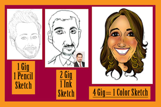 draw a Caricature for Trade Show Corporate Event Marketing  Advertising