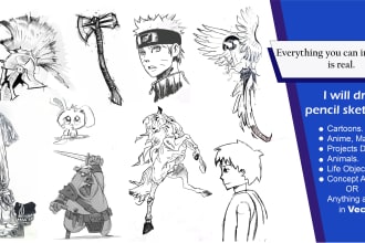create pencil sketches, cartoons, and illustrations