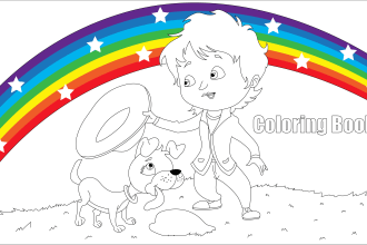 draw amazing coloring book page for children and kids