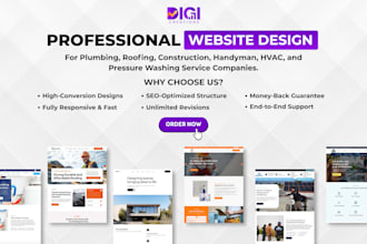 build a professional plumbing, roofing, construction, hvac, and handyman website