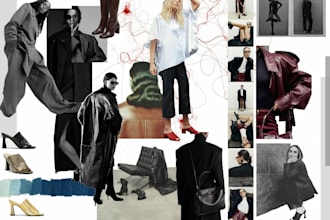 design professional fashion, interior moodboard and concept board