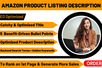 write seo optimized amazon product listing description