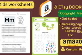 design preschool kindergarten kids activity book worksheets kdp tracing workbook