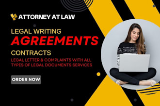 be lawyer to draft legal writing contracts, agreements and legal documents