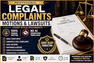 draft professional legal complaints motions and lawsuits manually