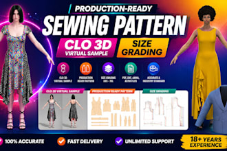 be your sewing pattern maker and clo 3d designer