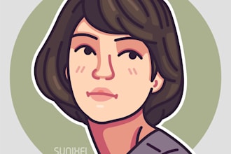 make beautiful minimalist portrait avatar from photo