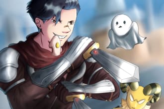 draw character designs for comic, webtoon, game