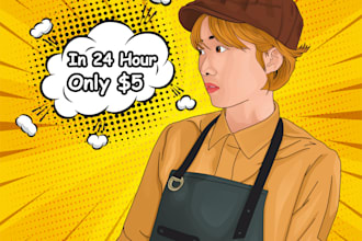 draw comic pop art portrait