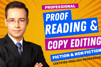 do professional  book editing proofreading for your novels