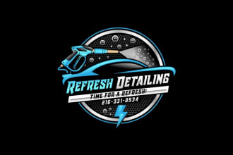 design automotive car wash, car racing, car repairing logo