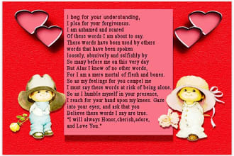 write a poem with both of your pics for valentine