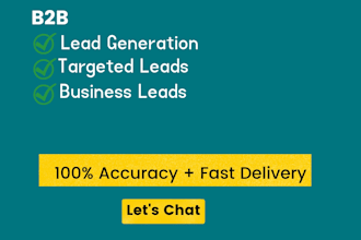 do targeted b2b lead generation, lead prospecting and list building