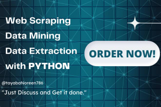 do web scraping, data mining, and extraction from website python