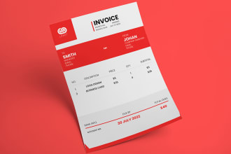 create professional company invoice and letterhead within 24 hours