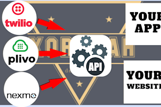 integrate twilio api, plivo api, nexmo api to your app or website