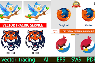 do vector tracing, vector art, image to vector, raster to vector