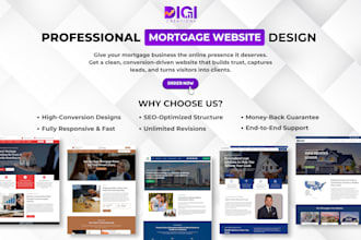 create a professional mortgage and loan website for brokers and lenders