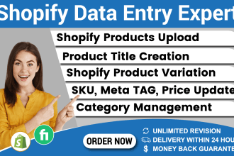 do shopify product listing product upload and data entry