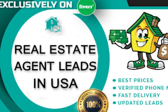 provide 5k real estate agent leads with contact details